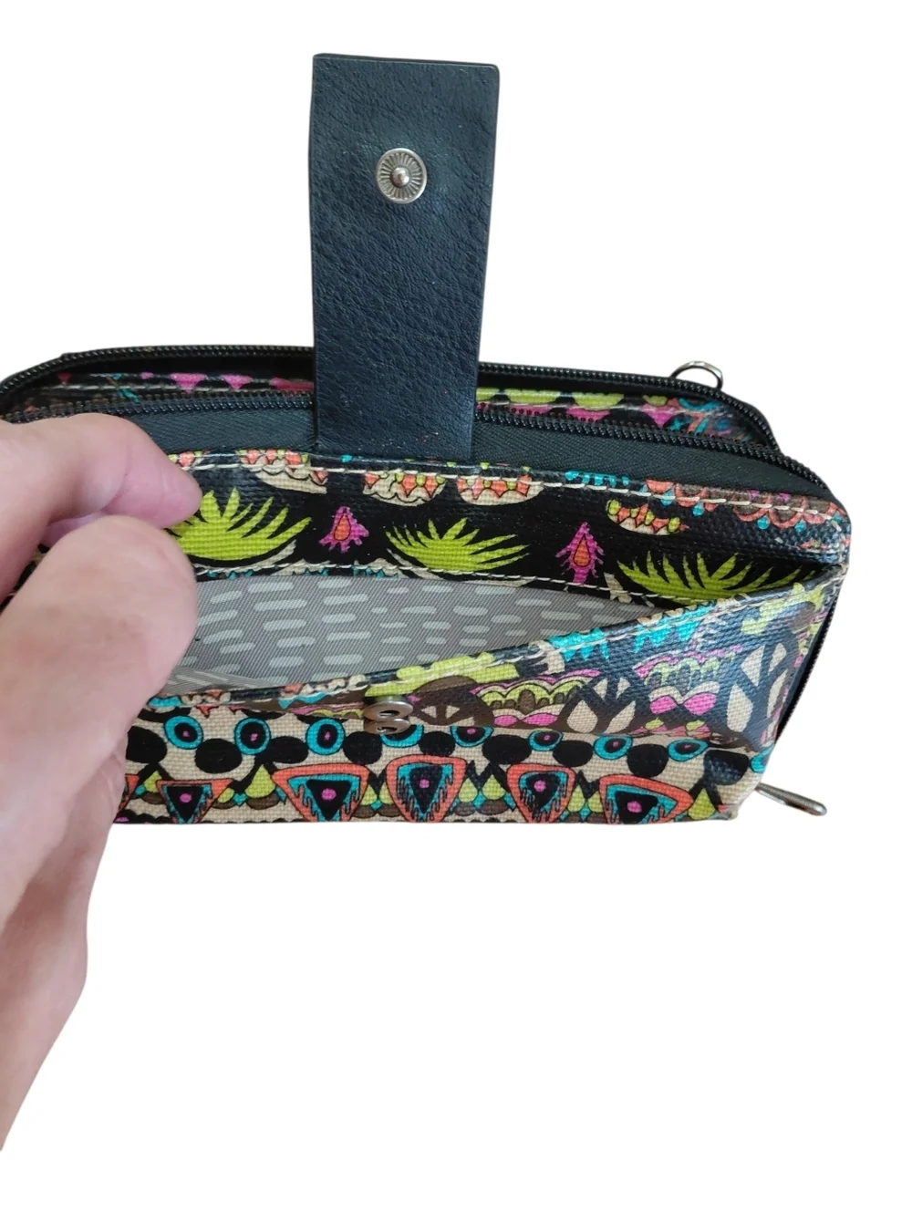 Sakroots Set Of Multicolor Boho Shoulder Bag and Matching Wallet